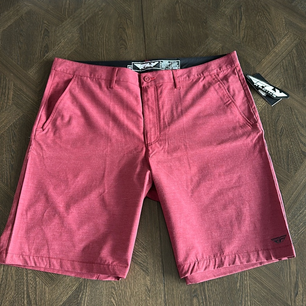NWT Fly Racing shorts size 40 burgundy
